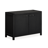 Soho Black Oak Veneer 2 Door Sideboard