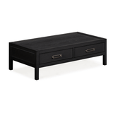 Soho Black Oak Veneer 2 Drawer Coffee Table