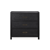 Soho Black Oak Veneer 3 Drawer Chest