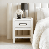 Soho Cream Oak Veneer 1 Drawer Bedside Table