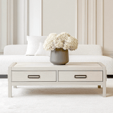 Soho Cream Oak Veneer 2 Drawer Coffee Table