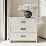 Soho Cream Oak Veneer 3 Drawer Chest