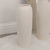 Solis Large Floor Standing Stone Ceramic Neutral Vase