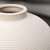 Solis Medium Rounded Stone Ceramic Neutral Vase