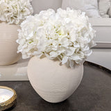 Solis Medium Rounded Stone Ceramic Neutral Vase