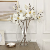 Tall Oval Glass Decorative Vase