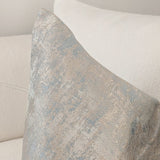 Tamzin Gold & Duck Egg Metallic Cushion - 50x50cm