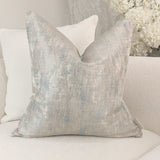 Tamzin Gold & Duck Egg Metallic Cushion - 50x50cm