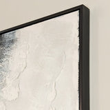 Tilford Monochrome Beach Waves Textured Canvas Wall Art