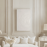 Tilly Cream Half Moon Textured Canvas Wall Art