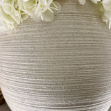 Tranquillity Medium Neutral Round Textured Planter