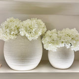 Tranquillity Medium Neutral Round Textured Planter