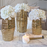 Vieste Medium Gold Abstract Vase