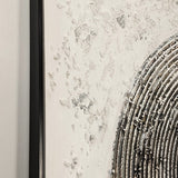 Westborne Monochrome Spiral Textured Canvas Wall Art