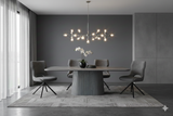 Davos Grey Oval Ceramic Dining Table