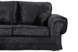 Sector Large Corner Sofa Black Shimmer