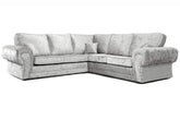 Sector Large Corner Sofa Silver Shimmer