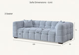 ALUXO® Tribeca Sofa Range in Pearl Boucle