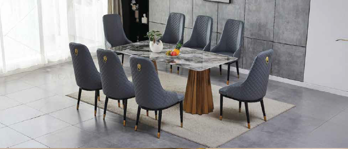 ED-2 MARBLE DINING TABLE & CHAIRS