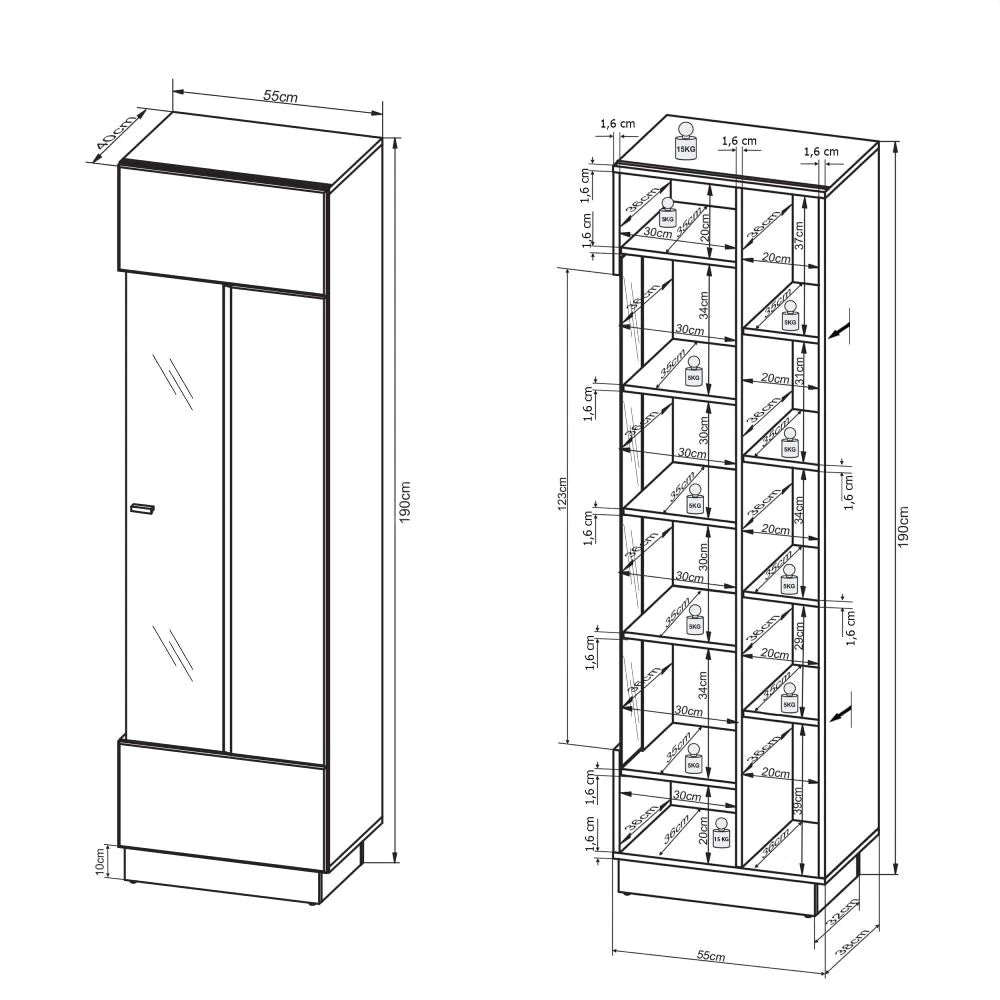 Sensis VAII Wall Entertainment Unit - Italiancityfurniture