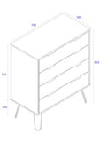 AG514 Augusta 4 drawer chest of drawers