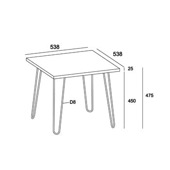 AG706	standard lamp table TX906TOP x1, AGLEG2-BK x1