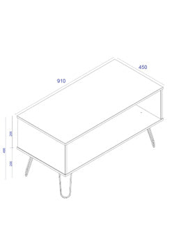 AG902	Augusta open coffee table