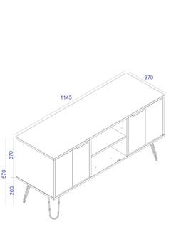 AG912	Augusta 2 door flat screen TV unit