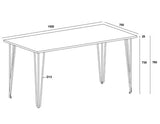 AGTB3	Augusta dining table TXTB3TOPx1, AGLEG3-BKx1