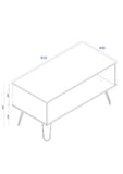 AGW902	White Augusta open coffee table