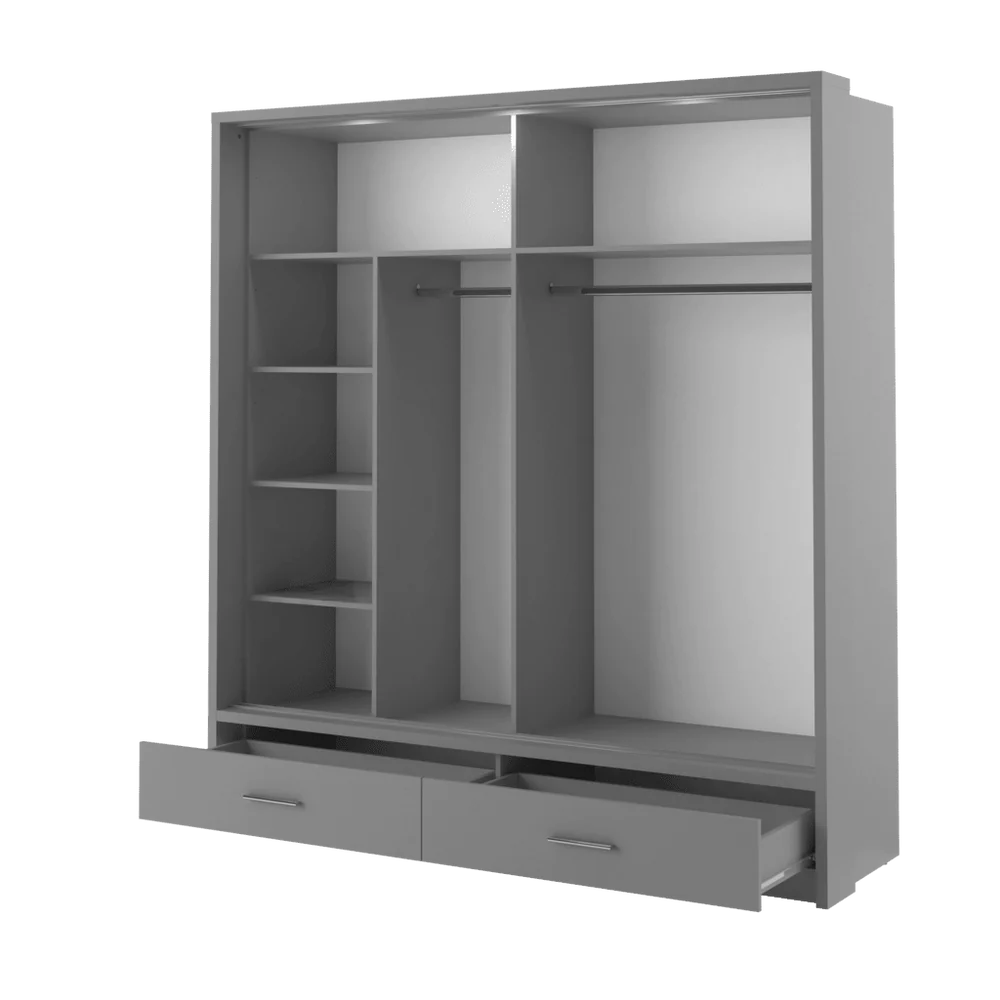 05 Sliding Door Wardrobe 200cm - Italiancityfurniture