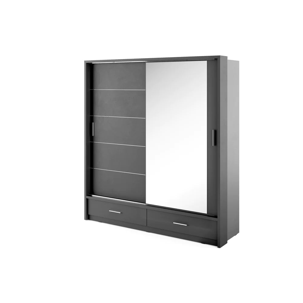 05 Sliding Door Wardrobe 200cm - Italiancityfurniture