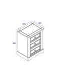 CR511	3 drawer bedside cabinet