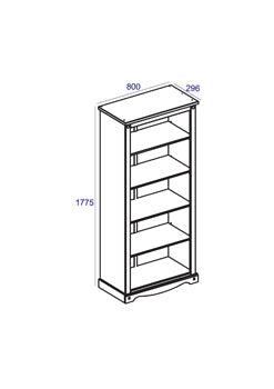 CR924	Corona tall bookcase