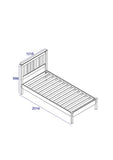 CRG300LE	Grey Corona 3'0" slatted lowend bedstead, grey wax