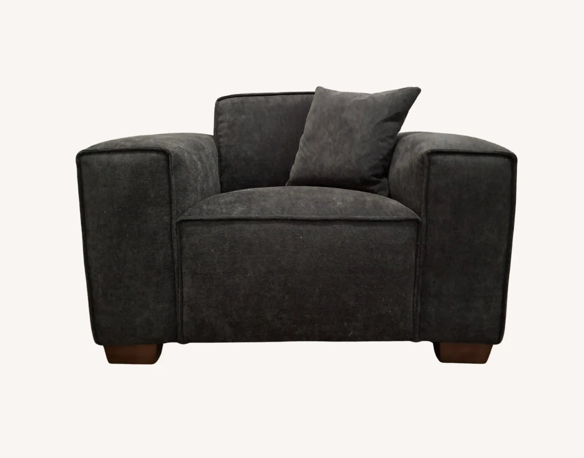 ALUXO® Dakota Sofa Range Chaise in Midnight Boucle