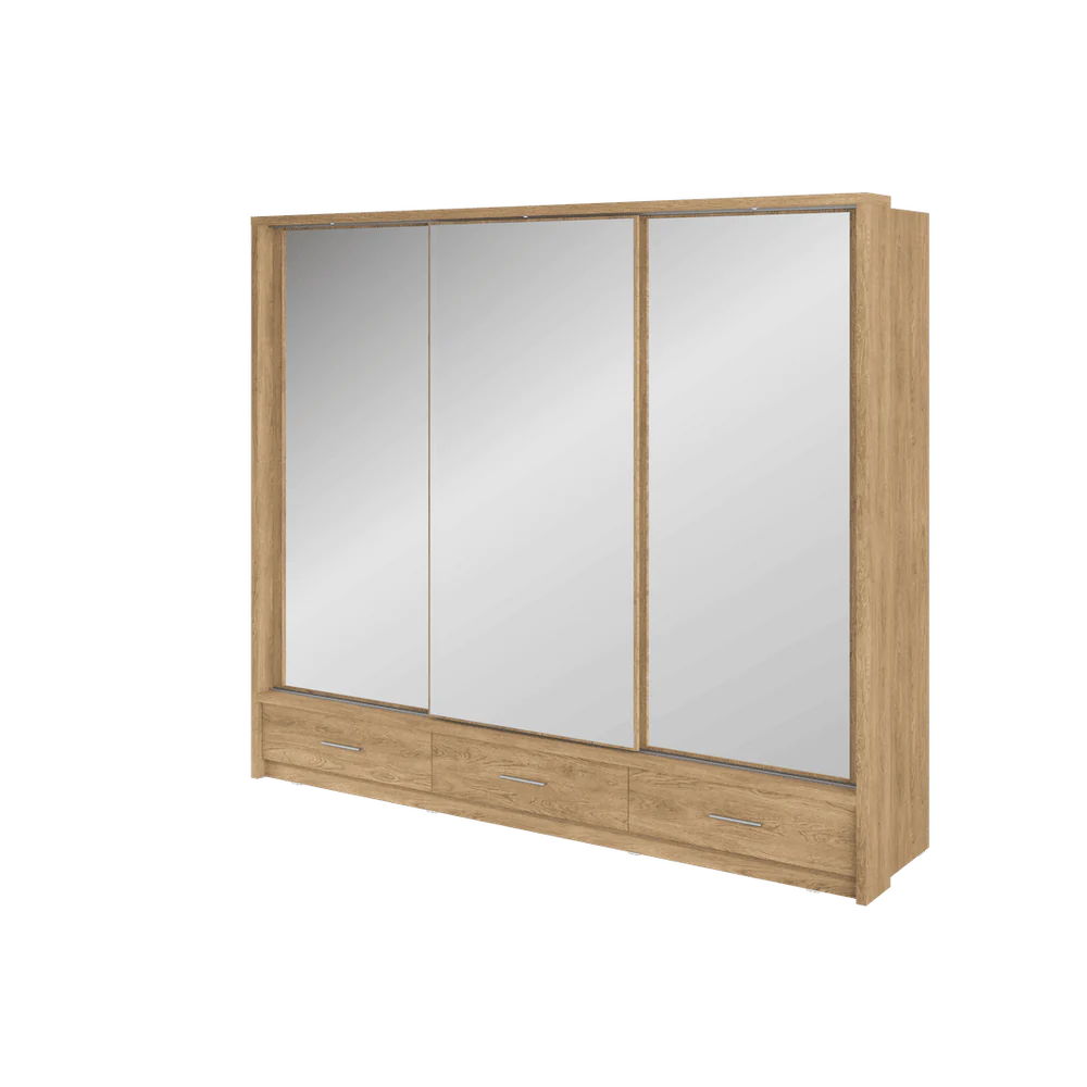 3 Sliding Door Wardrobe 250cm - Italiancityfurniture