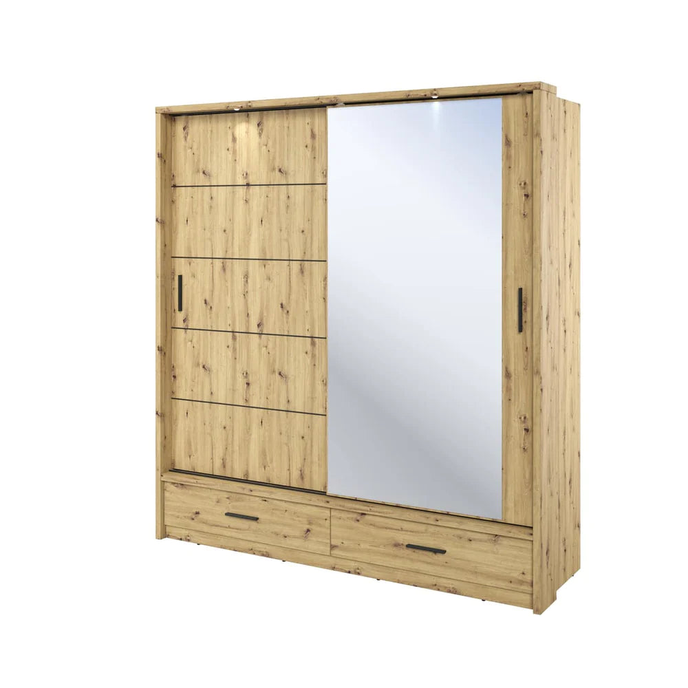 05 Sliding Door Wardrobe 200cm - Italiancityfurniture