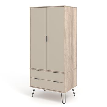 AGD582	Driftwood Augusta 2 door, 2 drawer wardrobe