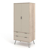 AGD582	Driftwood Augusta 2 door, 2 drawer wardrobe