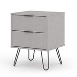 AGG510	Grey Augusta 2 drawer bedside cabinet