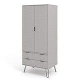 AGG582	Grey Augusta 2 door, 2 drawer wardrobe