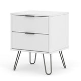 AGW510	White Augusta 2 drawer bedside cabinet