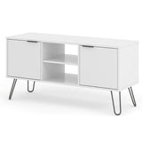 AGW912	White Augusta 2 door flat screen tv unit