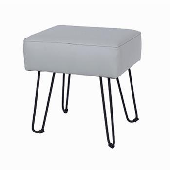 STL-6G	rectangular stool, PU grey with black metal legs