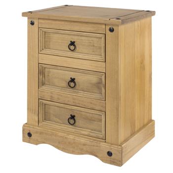 CR511	3 drawer bedside cabinet