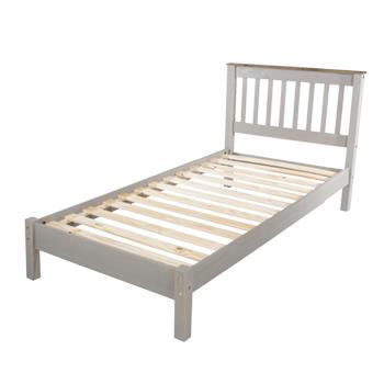 CRG300LE	Grey Corona 3'0" slatted lowend bedstead, grey wax