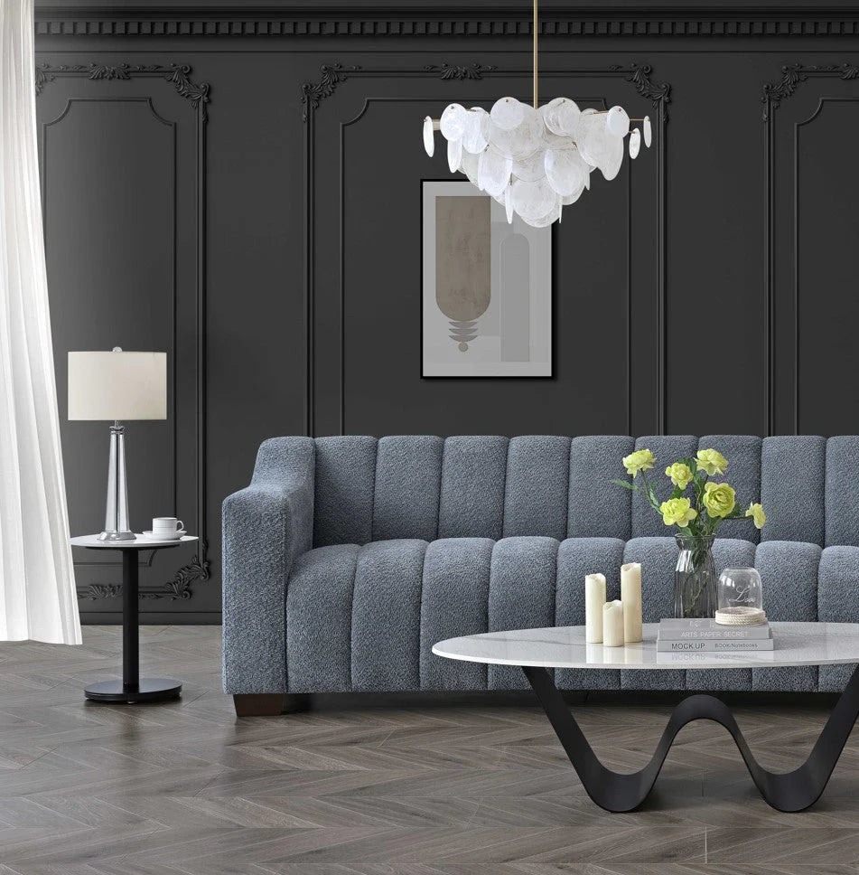 ALUXO® Astoria 3 Seater Sofa in Iron Boucle