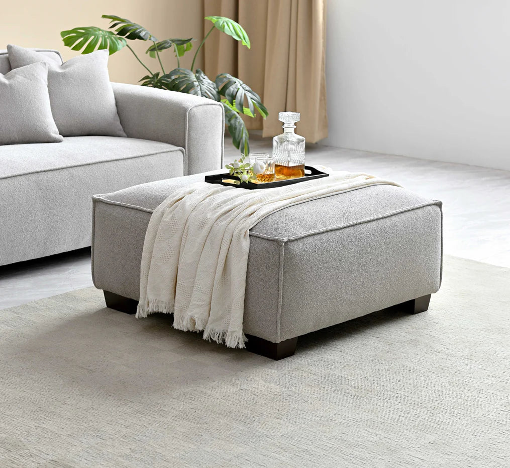 ALUXO® Dakota Sofa Range in Pebble Boucle
