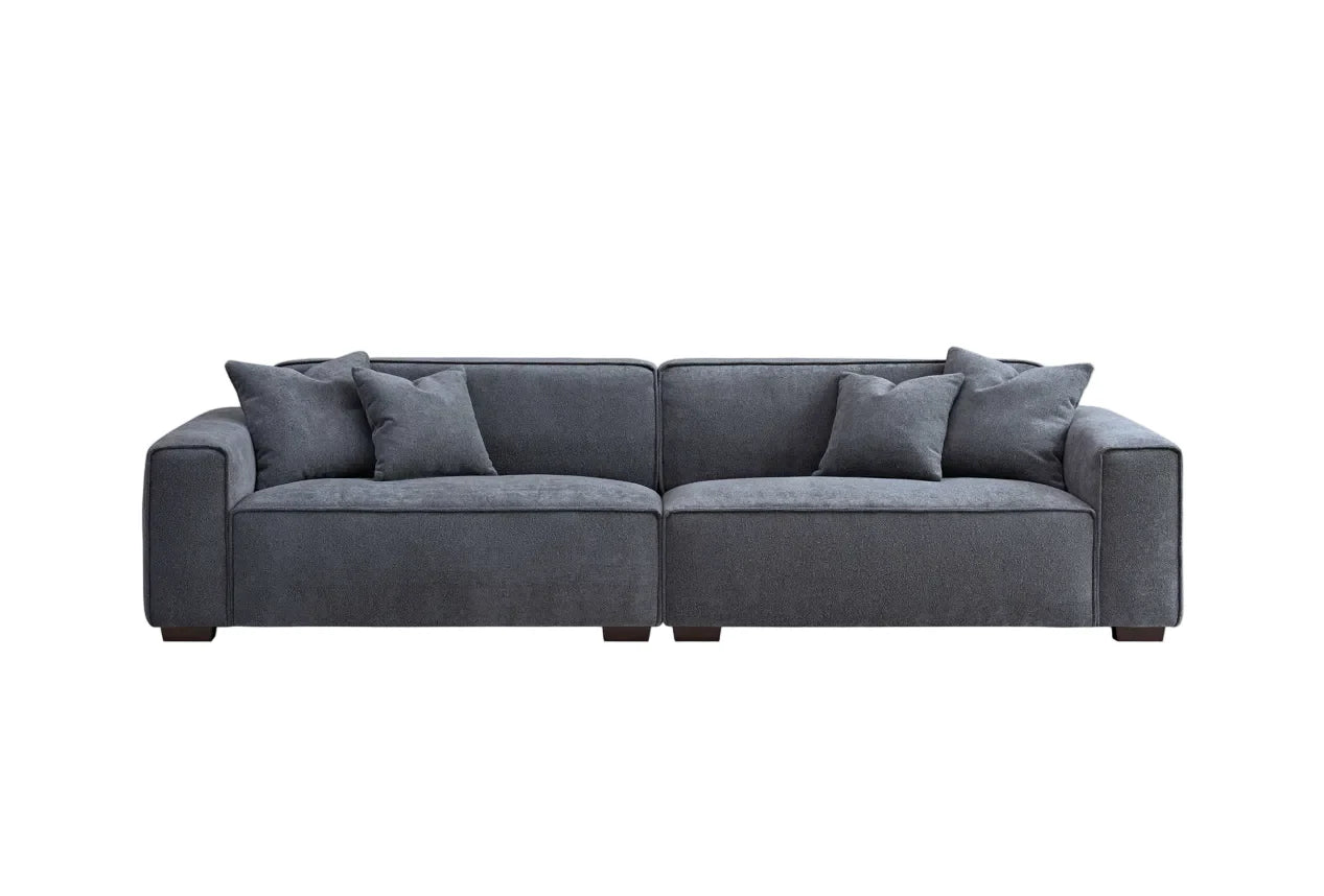 ALUXO® Dakota Sofa Range in Charcoal Boucle
